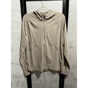 NWT Fabletics Men’s The One Jacket XS Brutalist Khaki Quick-Dry Lightweight Zip